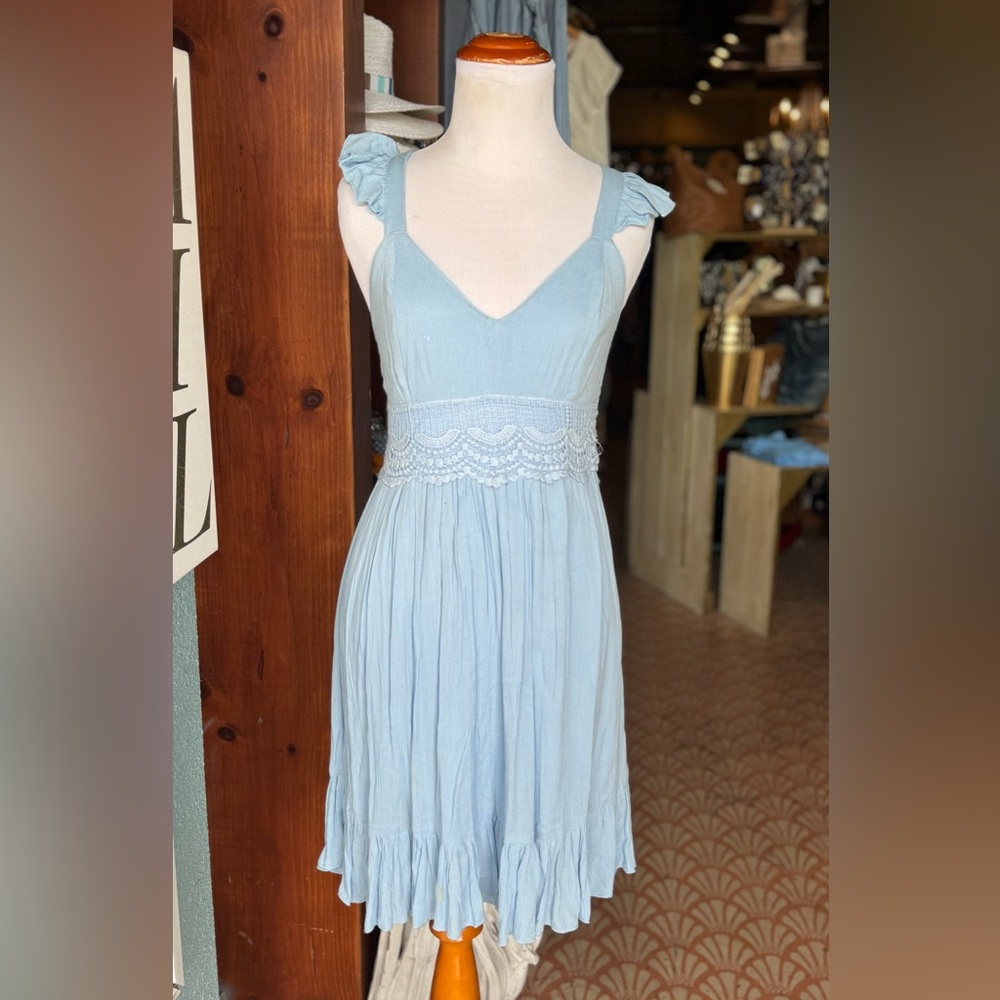 Sincerely Jules Light Blue Ruffle Dress